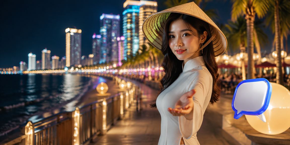 Không khí giải trí casino về đêm tại Nha Trang với ánh đèn rực rỡ và phong cách Việt Nam độc đáo